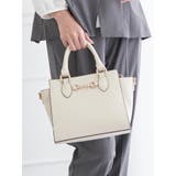 アイボリー | [2WAY]レザー調ビジュー付きバッグ | LUDIC PARK