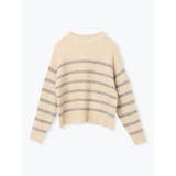 ベージュ | パネルボーダープルオーバー | LUDIC PARK