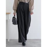 黒 | 起毛ツイル ストレートパンツ | LUDIC PARK