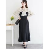 フリルボウタイブラウスドッキングワンピース | LUDIC PARK | 詳細画像14 