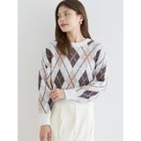 アーガイル柄フェザーシャギープルオーバー | LUDIC PARK | 詳細画像2 