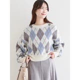 アーガイル柄フェザーシャギープルオーバー | LUDIC PARK | 詳細画像15 