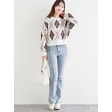 アーガイル柄フェザーシャギープルオーバー | LUDIC PARK | 詳細画像24 