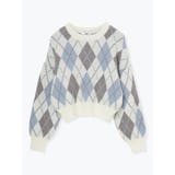 アーガイル柄フェザーシャギープルオーバー | LUDIC PARK | 詳細画像33 