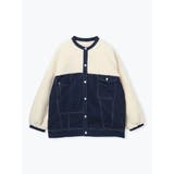 サックス | ボア切り替えブルゾン | LUDIC PARK