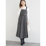 濃グレー | ツイード×プリーツ切り替えジャンパースカート | LUDIC PARK