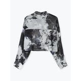 モノトーンアート柄プリントシフォンショート丈シャツ | LUDIC PARK | 詳細画像2 