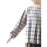 チェック柄フロントタックブラウス | LUDIC PARK | 詳細画像3 