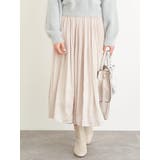 アイボリー | サテンギャザーロングスカート | LUDIC PARK