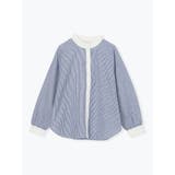 紺 | 襟タックフリルシャツ | LUDIC PARK