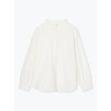 オフホワイト | 襟タックフリルシャツ | LUDIC PARK