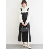 黒 | ペプラムドッキングジャンパースカート | LUDIC PARK