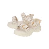 淡グレー | ギャザーバックルベルトスポーツサンダル | LUDIC PARK