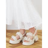 フリルオーガンジー厚底サンダル | LUDIC PARK | 詳細画像1 