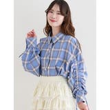 ラインストーン ショート丈チェックシャツ | LUDIC PARK | 詳細画像2 