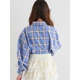 ラインストーン ショート丈チェックシャツ | LUDIC PARK | 詳細画像4 