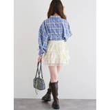 ラインストーン ショート丈チェックシャツ | LUDIC PARK | 詳細画像9 