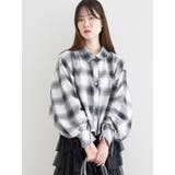 ラインストーン ショート丈チェックシャツ | LUDIC PARK | 詳細画像10 