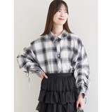 ラインストーン ショート丈チェックシャツ | LUDIC PARK | 詳細画像11 