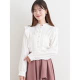 白 | フロントピンタックフリルブラウス | LUDIC PARK