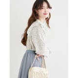 小花柄ピンタックブラウス | LUDIC PARK | 詳細画像3 