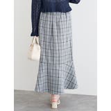 グレー | ビット付きチェックマーメードスカート | LUDIC PARK