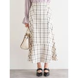 アイボリー | ビット付きチェックマーメードスカート | LUDIC PARK