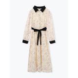 ベージュ | 花柄クレリックワンピース | LUDIC PARK