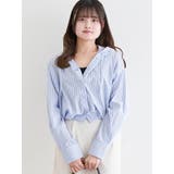 青 | フード付きシアードロストシャツ | LUDIC PARK