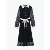 紺 | 総レースクレリックワンピース | LUDIC PARK