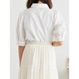 小花刺繍半袖シャツブラウス | LUDIC PARK | 詳細画像4 