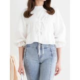 白 | ラインストーンふくれジャガードボレロ | LUDIC PARK