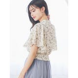 無地花柄ピンタックブラウス | LUDIC PARK | 詳細画像3 