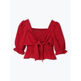 赤 | 無地シャーリングブラウス | LUDIC PARK