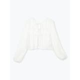 アイボリー | フロントリボンシアーラメブラウス | LUDIC PARK