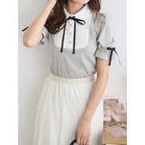 リボン付きシャツレイヤード風トップス | LUDIC PARK | 詳細画像1 