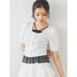 リボンレースレイヤード風フリルトップス | LUDIC PARK | 詳細画像2 