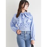 Ａ柄 | ラッフルボウタイブラウス | LUDIC PARK