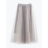 配色チュールウエストリボンロングスカート | LUDIC PARK | 詳細画像2