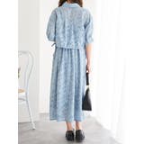 [SET]サイドリボンショートシャツ×花柄ジャガードキャミソールフレアワンピース | LUDIC PARK | 詳細画像4 