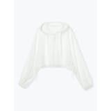 白 | 刺繍レースフーディーパーカー | LUDIC PARK