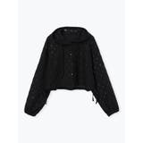 黒 | 刺繍レースフーディーパーカー | LUDIC PARK