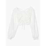 白 | シャーリングドロストプルオーバー | LUDIC PARK