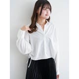 ラメ入りドロストショート丈シャツ | LUDIC PARK | 詳細画像2 