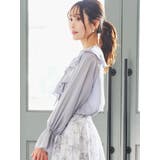 ピンタックサテンフリルブラウス | LUDIC PARK | 詳細画像3 