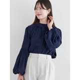 紺 | [2WAY]プリーツブラウス | LUDIC PARK