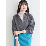 濃グレー | 裾ドロストルーズシルエットシャツ | LUDIC PARK