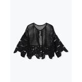 黒 | クロシェ柄編みカーディガン | LUDIC PARK