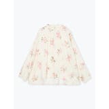 ピンク | 水彩プリントバンドカラーブラウス | LUDIC PARK