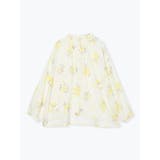 黄 | 水彩プリントバンドカラーブラウス | LUDIC PARK